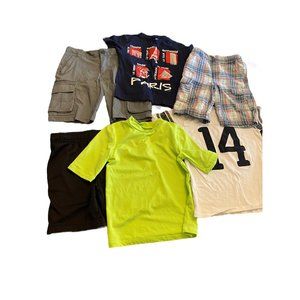 Boys S 6 7 Shorts Tee Shirts Rash Guard Kids Clothes Lot
